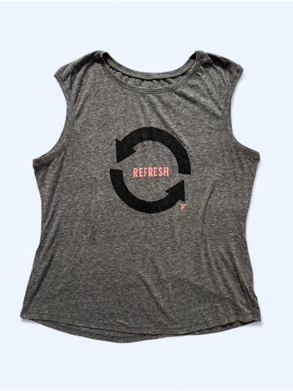 Old Navy Active Refresh Muscle Tee in Gray Plus Size 1X Semi Fitted Athleisure